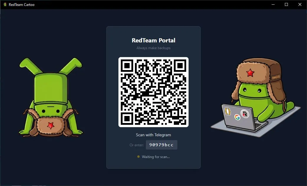 Sign-in screen with the QR code