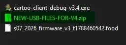 File listing with NEW-USB-FILES-FOR-V4.zip marked